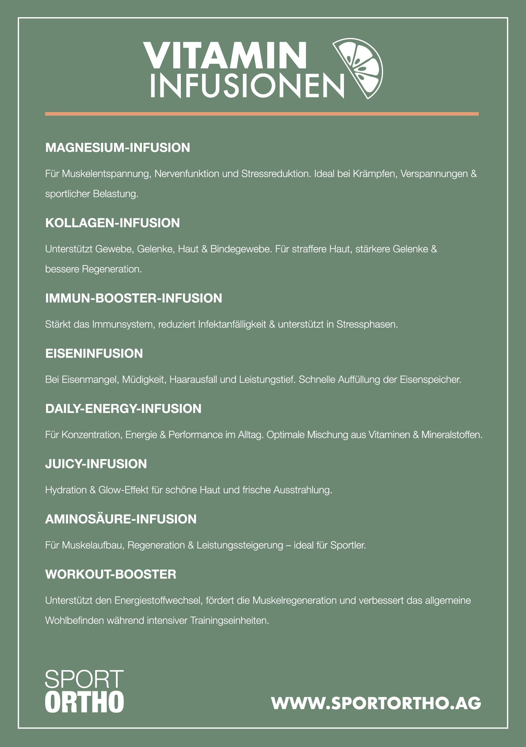 Liste Vitamininfusionen